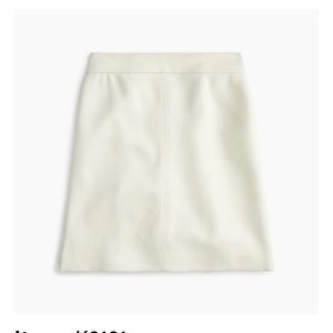 NWT jcrew size 2 Princess mini skirt in double-serge wool- ivory